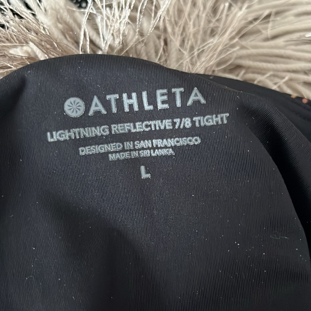 Athleta Swirl Lighting Reflective Supersonic 7/8 … - image 5